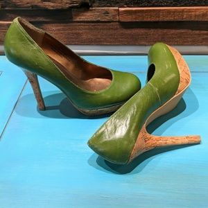 Restricted Green Heels Shoes Size 9
